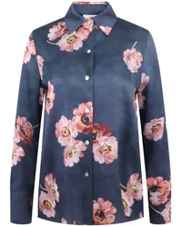 Vince Hemd mit Blumen-Print Blau