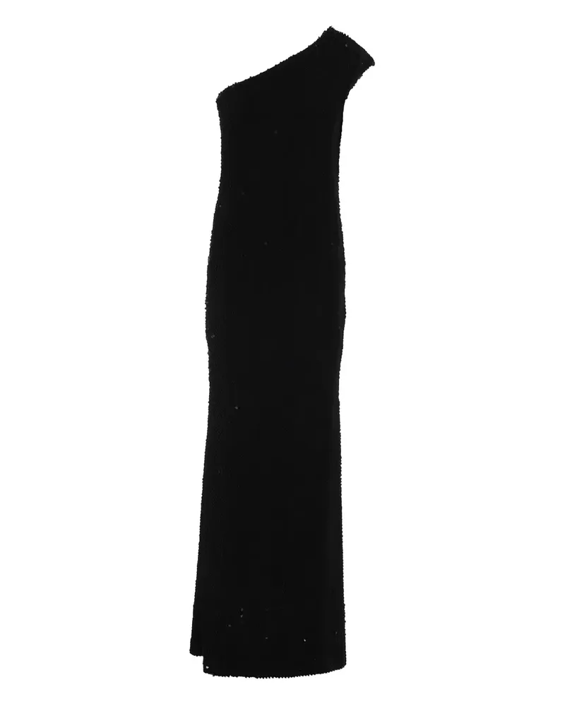 Federica Tosi sequin-embellished one-shoulder maxi dress - Schwarz Schwarz
