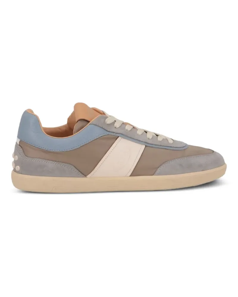 TOD'S logo-embossed panelled sneakers - Grau Grau