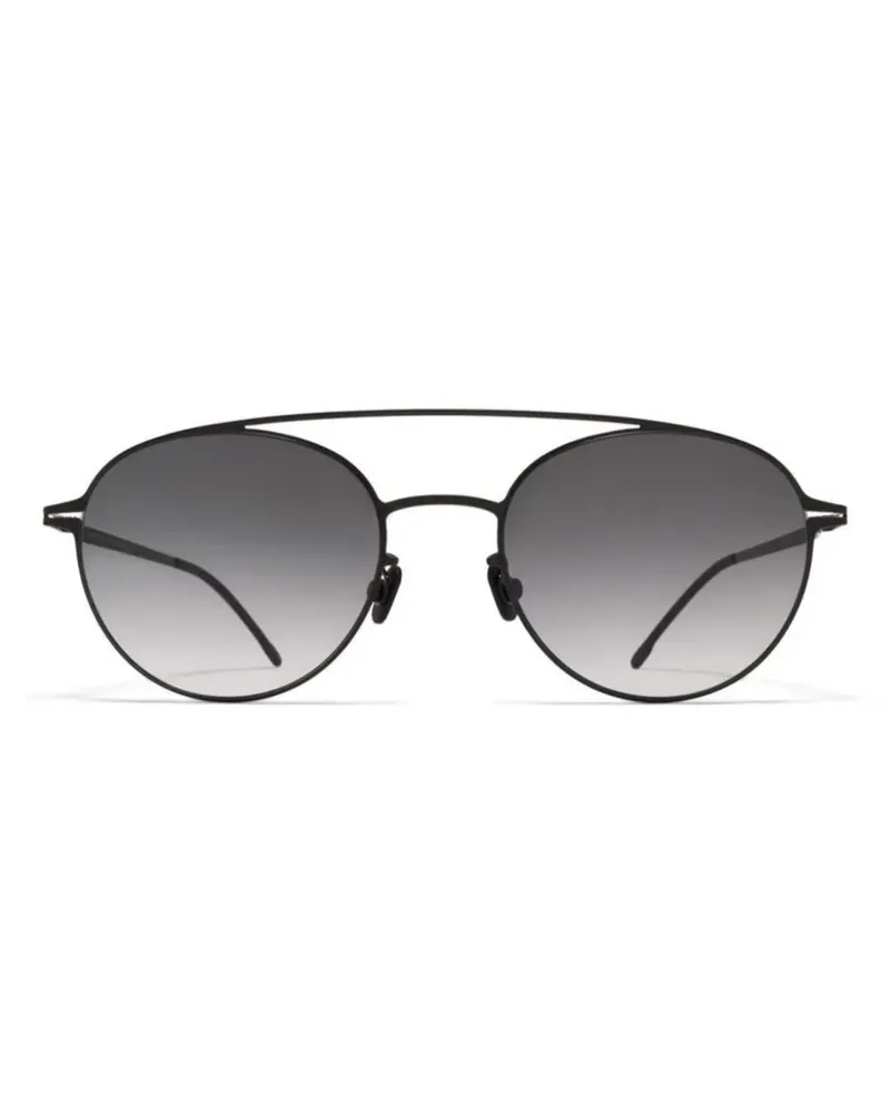 Mykita Reva Sonnenbrille mit rundem Gestell - Schwarz Schwarz