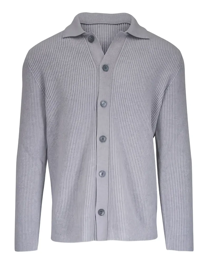 Gran Sasso collared ribbed cardigan - Grau Grau