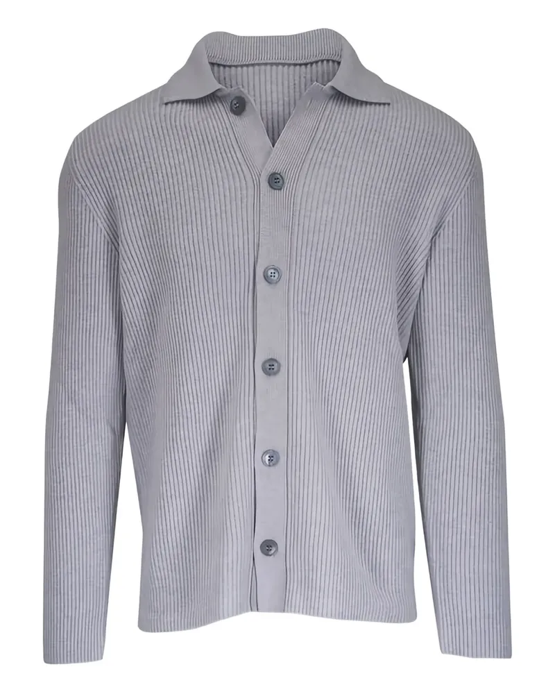 Gran Sasso collared ribbed cardigan - Grau Grau