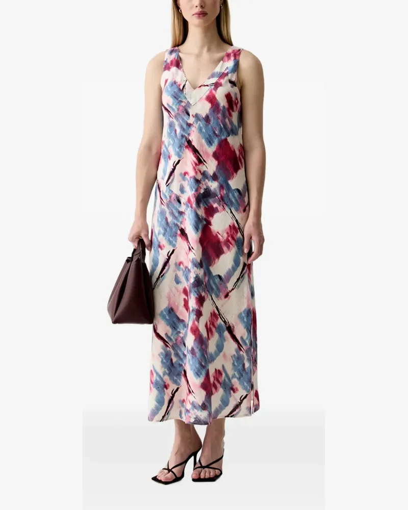 DKNY Maxikleid mit abstraktem Print - Nude Nude