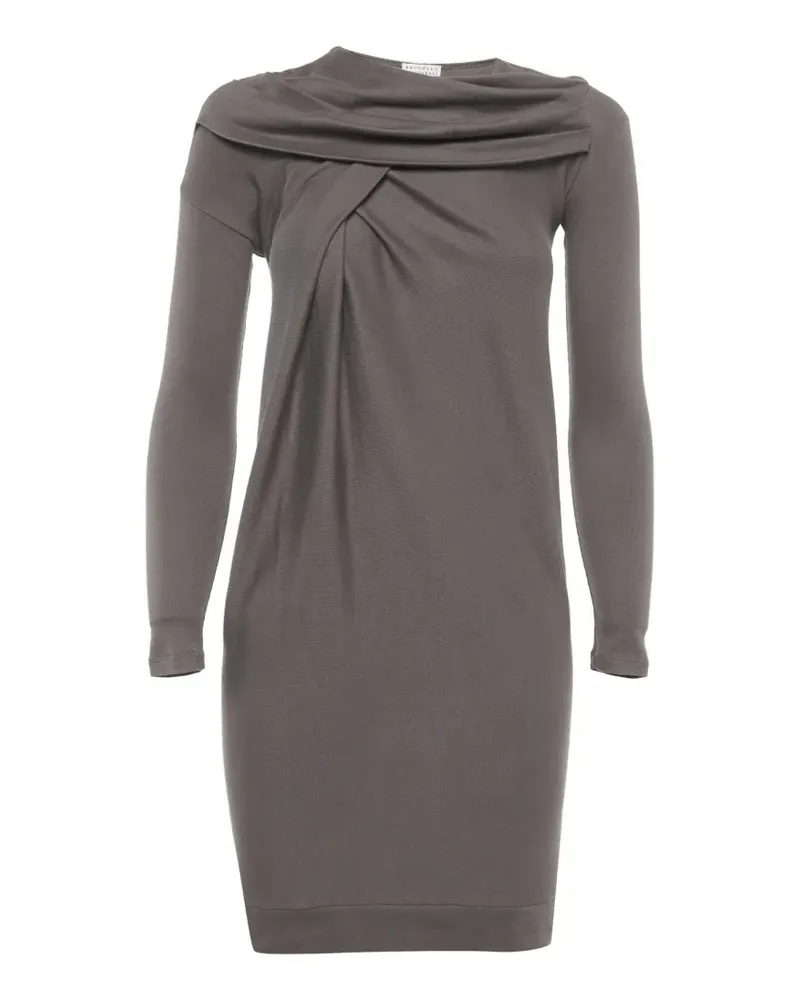Brunello Cucinelli pleated knit dress - Grau Grau