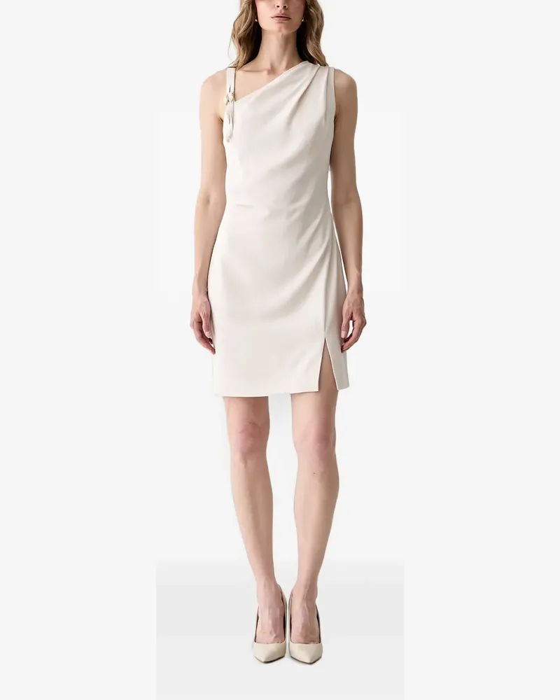Guess Livia buckle-detail asymmetric mini dress - Nude Nude
