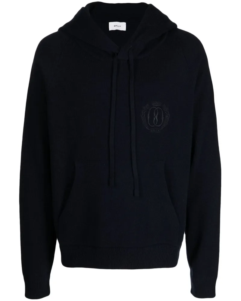 Bally Hoodie mit Logo-Stickerei - Blau Blau