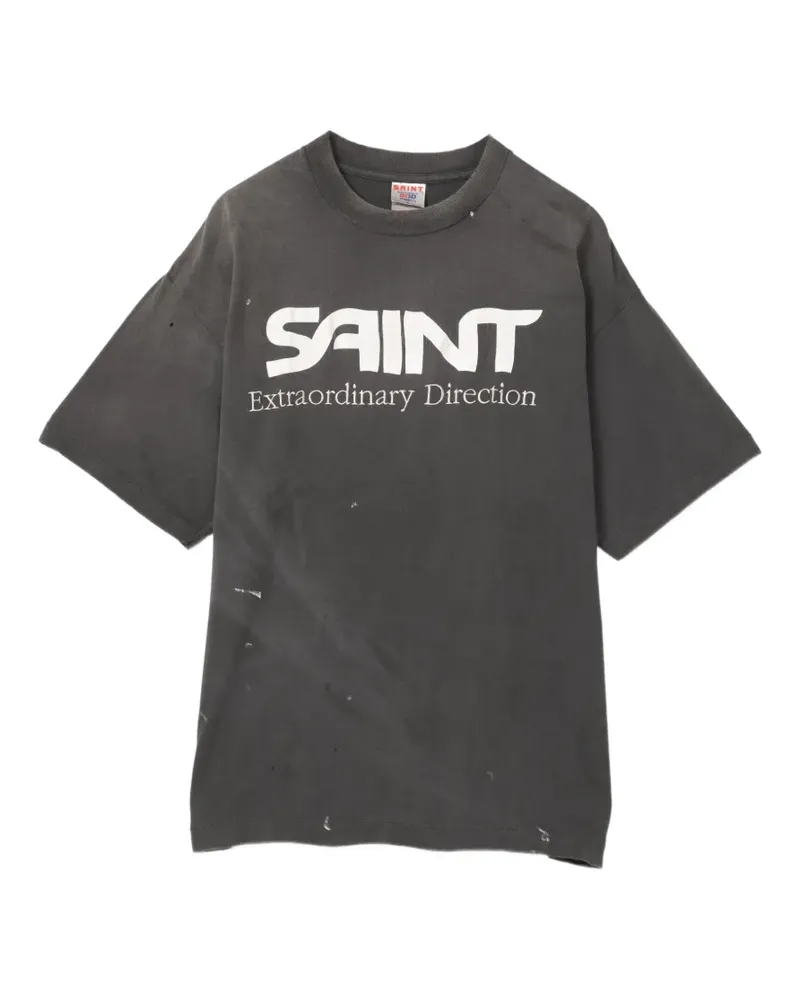 SAINT MXXXXXX T-Shirt im Distressed-Look - Grau Grau