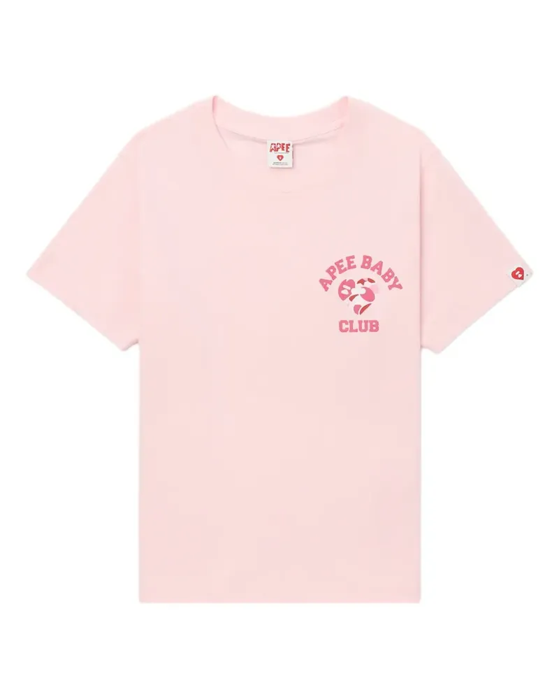 BAPE T-Shirt mit Logo-Grafik - Rosa Rosa