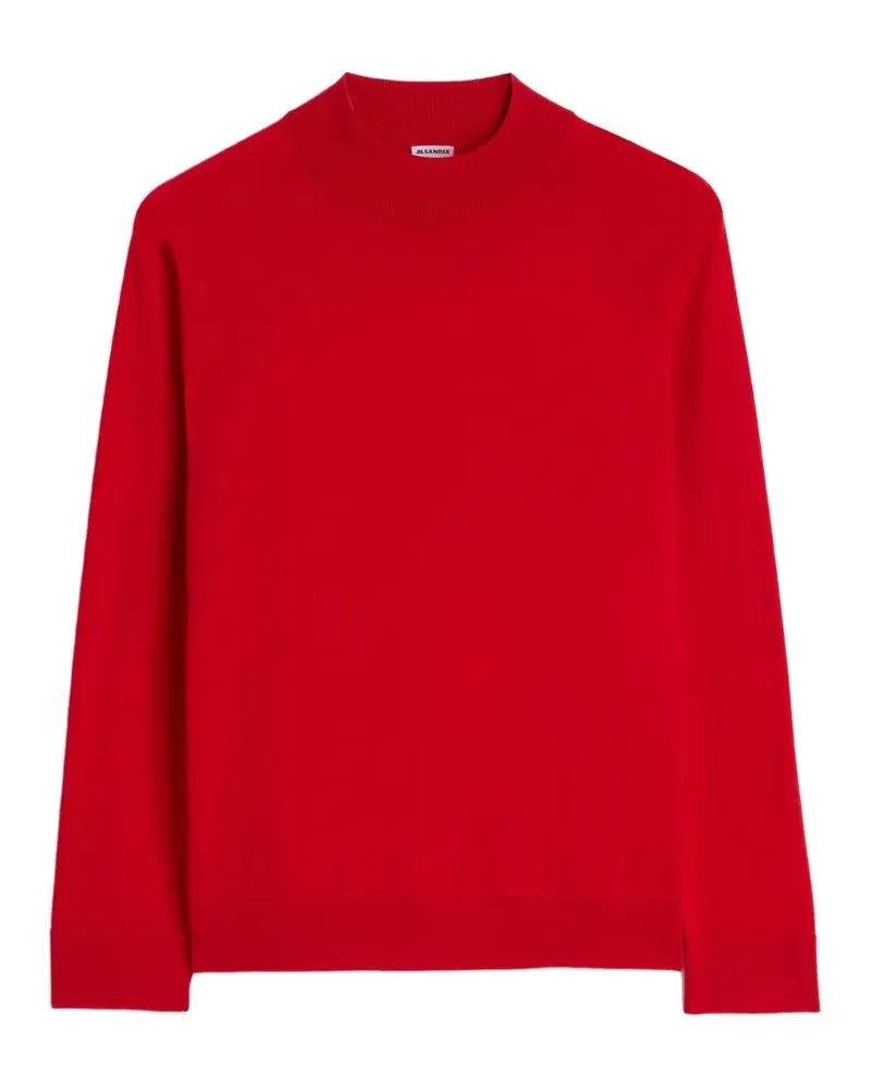 Jil Sander Pullover mit Stehkragen - Rot Rot