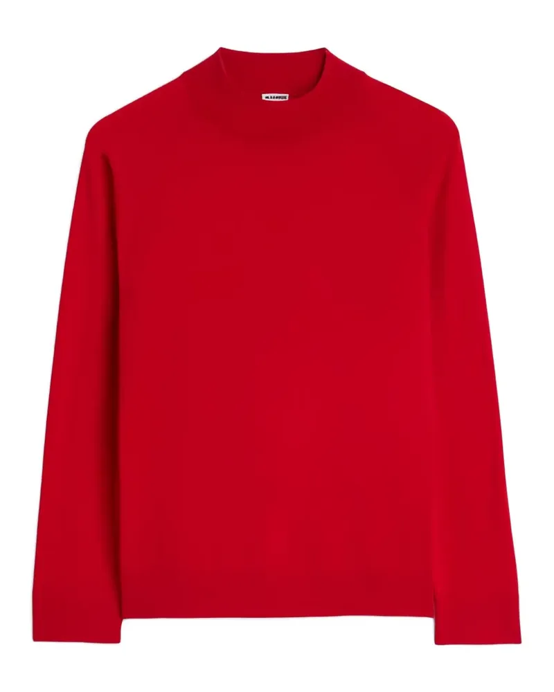 Jil Sander Pullover mit Stehkragen - Rot Rot