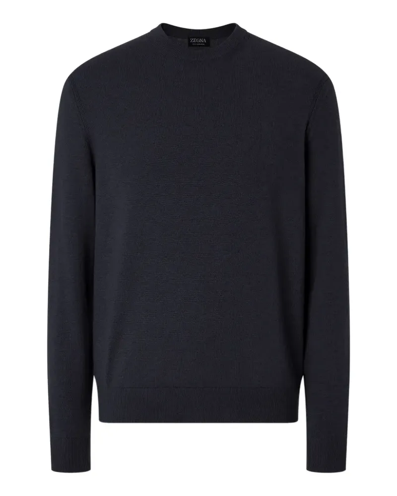 Ermenegildo Zegna Marineblauer Oasi Kaschmirpullover Blau