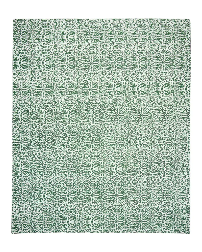 Les-Ottomans Tischdecke mit Blumenmuster - Weiß Weiß