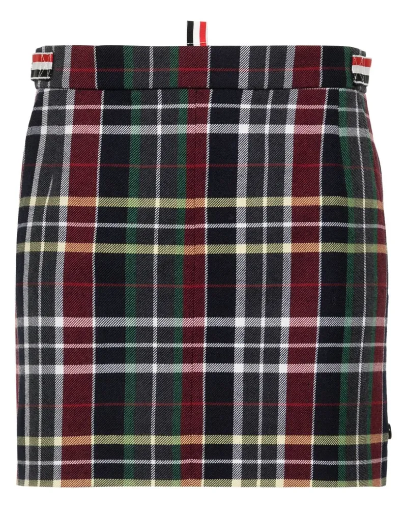 Thom Browne Woll-Minirock mit Schottenkaro - Blau Blau