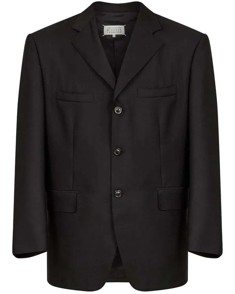 Maison Margiela Blazer mit Ziernähten - Schwarz Schwarz