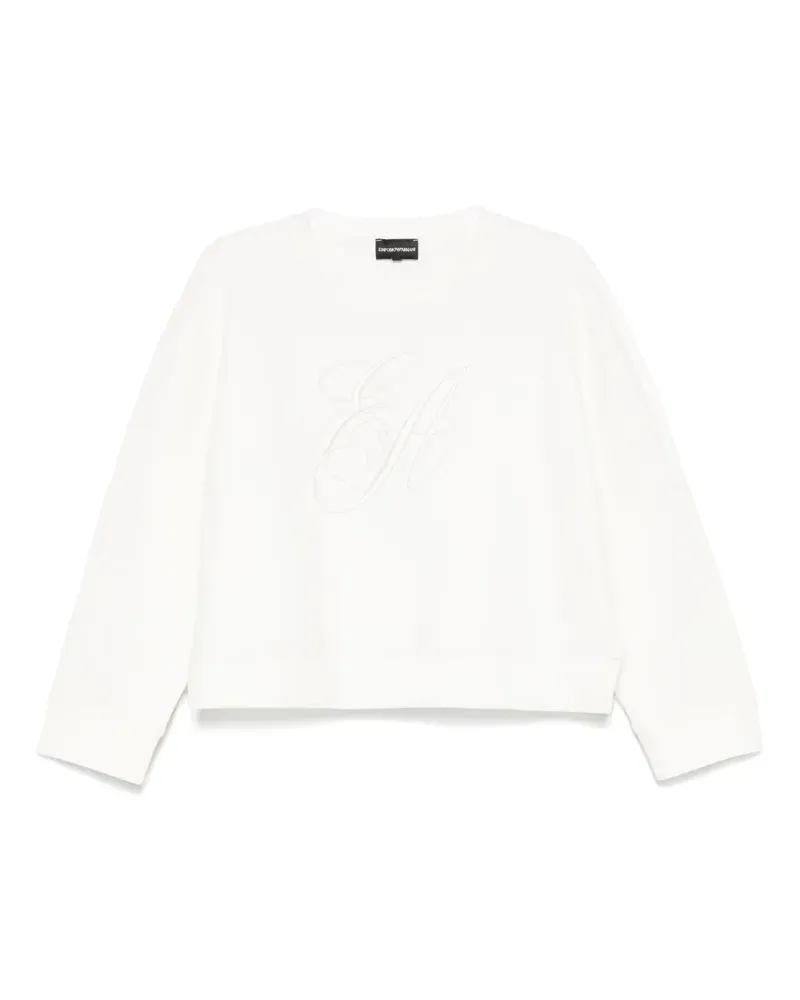 Emporio Armani Sweatshirt mit Logo-Stickerei - Weiß Weiß