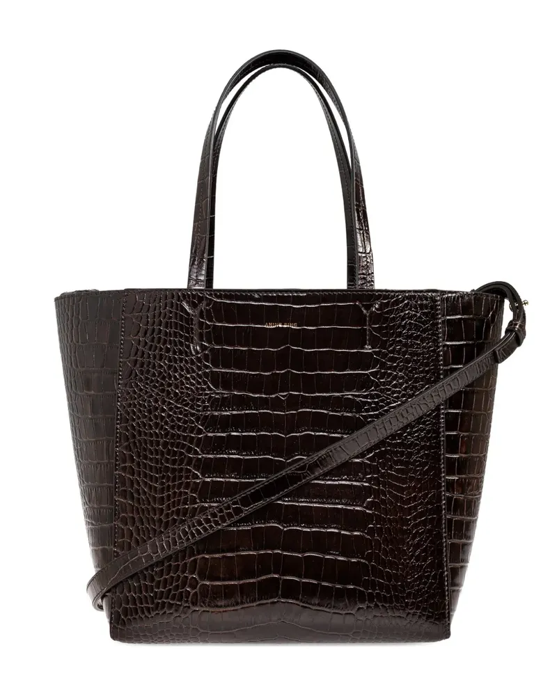 Anine Bing Embossed strap tote bag - Braun Braun