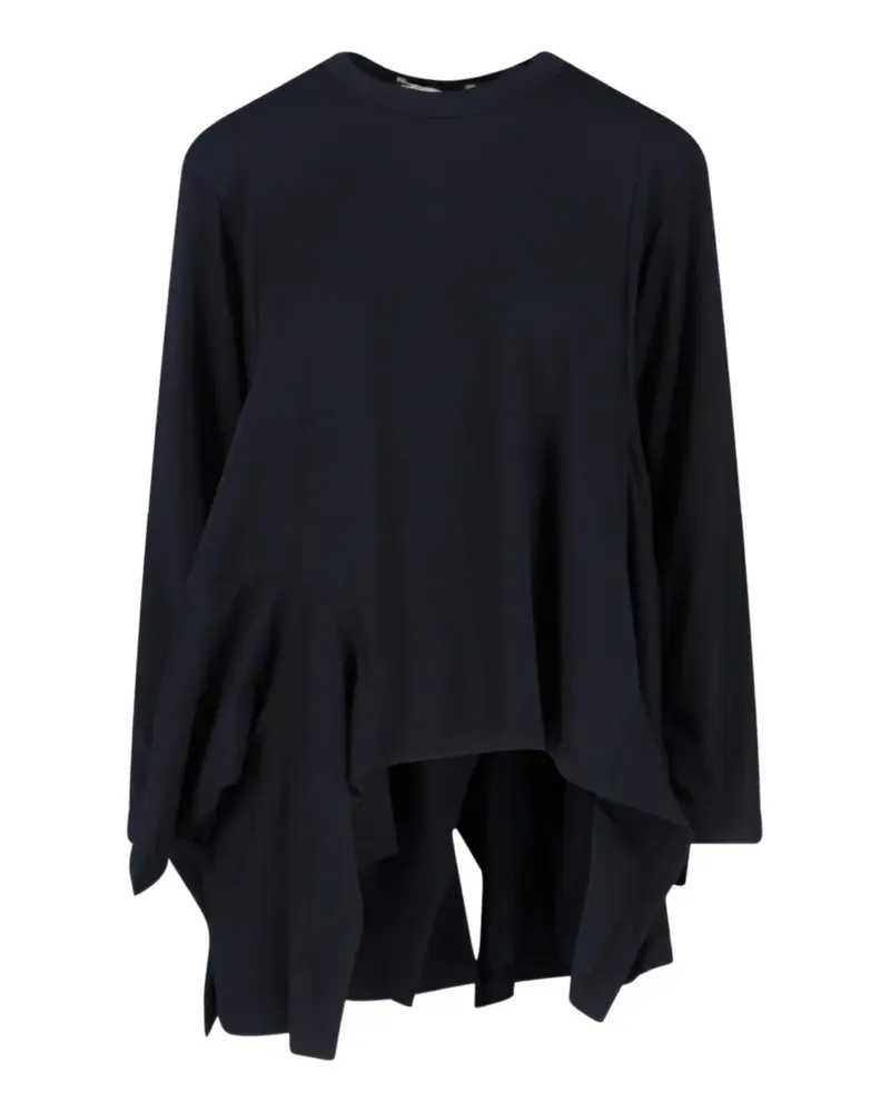 Comme des Garçons Oberteil mit asymmetrischem Saum - Schwarz Schwarz