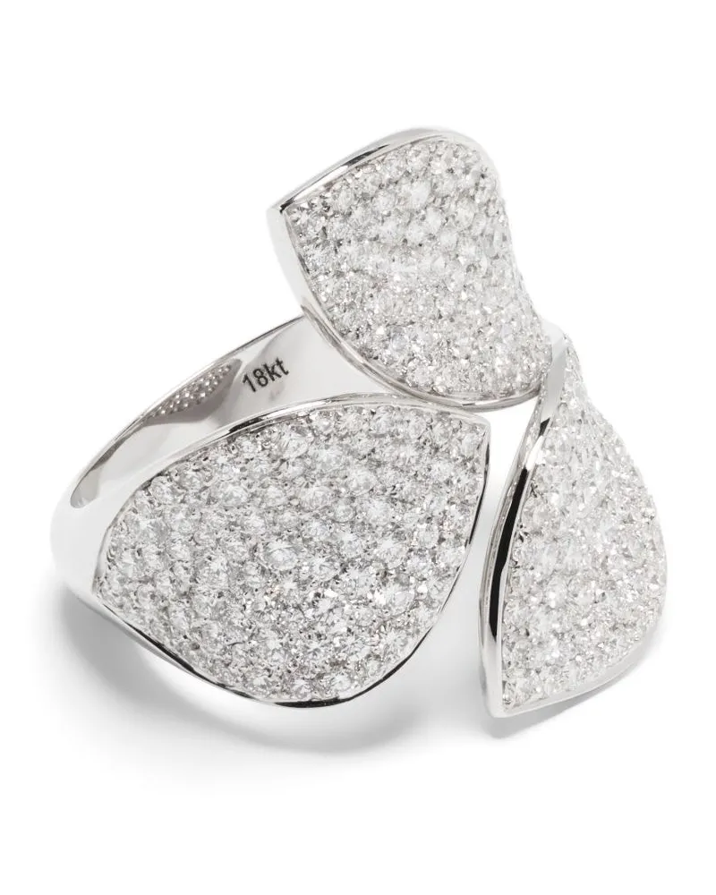 Pasquale Bruni 18kt Giardini Segreti Weißgoldring mit Diamanten - Silber Silber