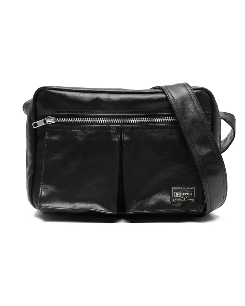 PORTER-YOSHIDA & CO zip pocket messenger bag - Schwarz Schwarz