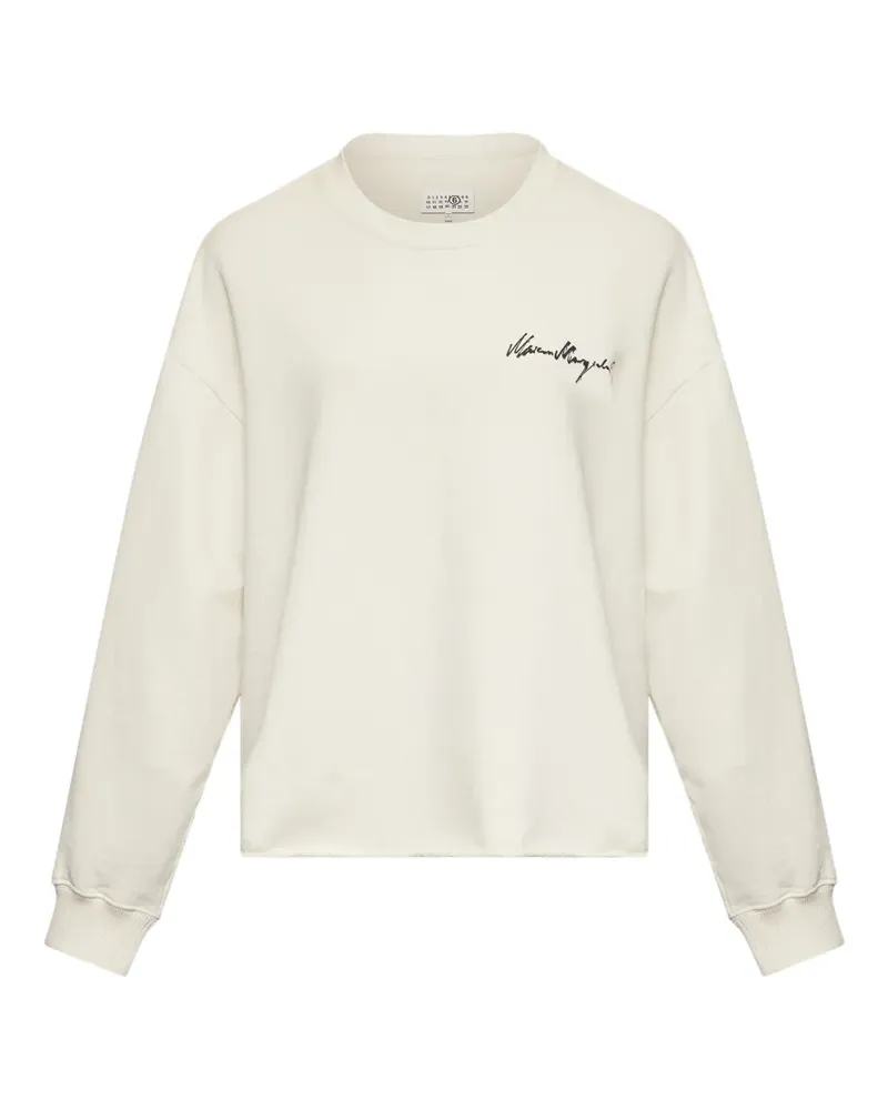 Maison Margiela handwritten-print sweatshirt - Nude Nude