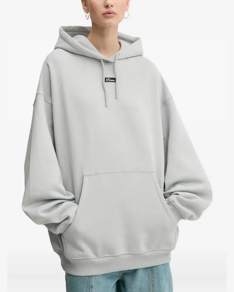 ROTATE Birger Christensen Hoodie mit Logo-Patch - Blau Blau