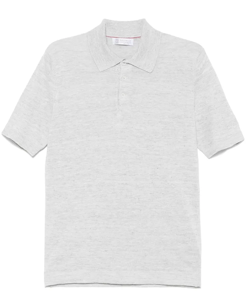 Brunello Cucinelli Klassisches Poloshirt - Weiß Weiß