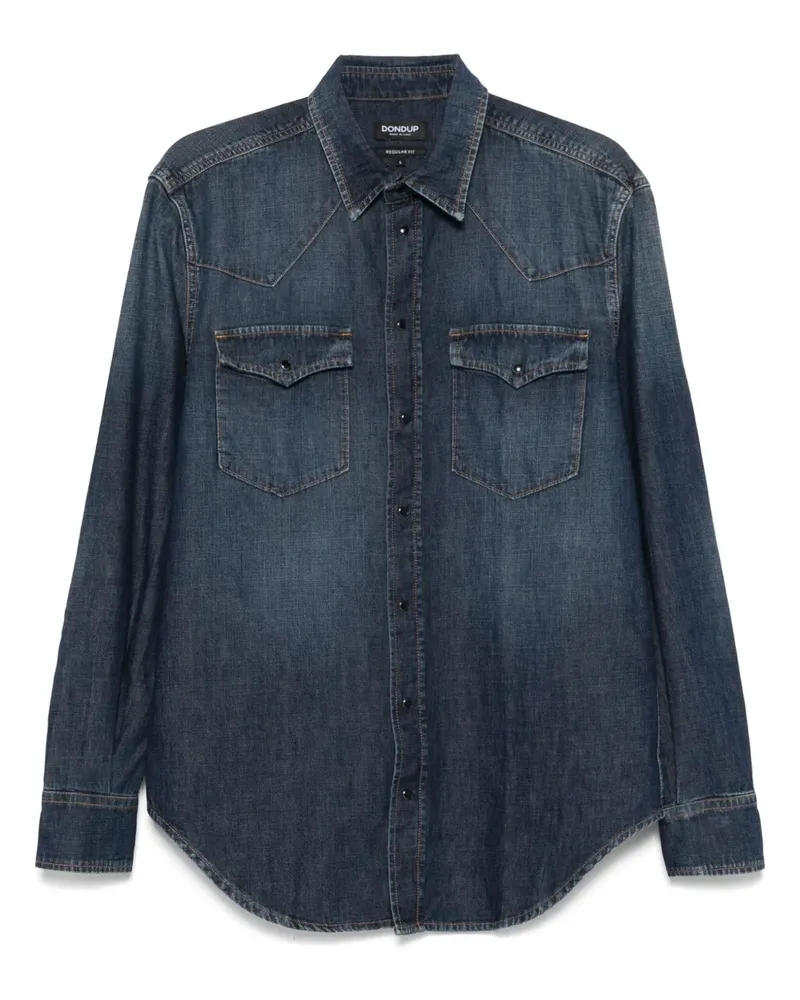 Dondup Klassisches Jeanshemd - Blau Blau