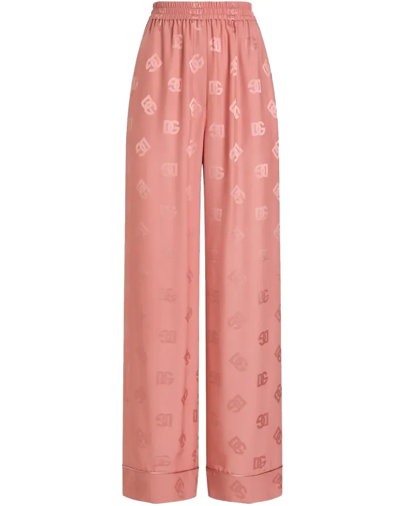 Dolce & Gabbana Hose mit Logo-Print - Rosa Rosa