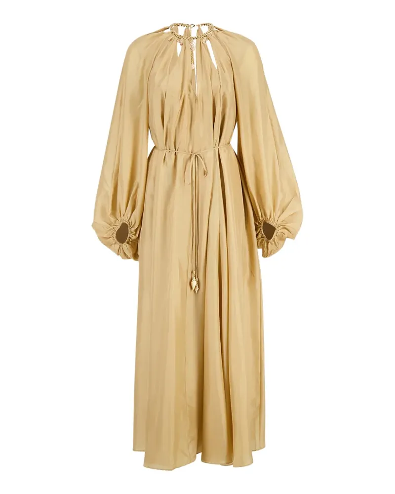 Zimmermann Mahon shell-embellished cut-out maxi dress - Nude Nude