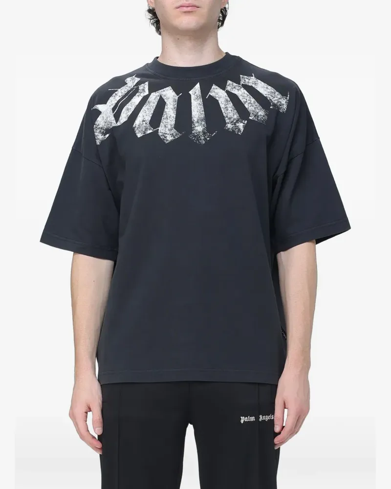 Palm Angels T-Shirt mit Logo-Print - Schwarz Schwarz