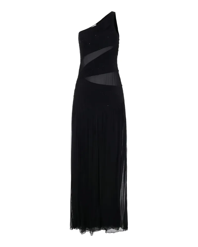 Elisabetta Franchi embroidered one-shoulder dress - Schwarz Schwarz
