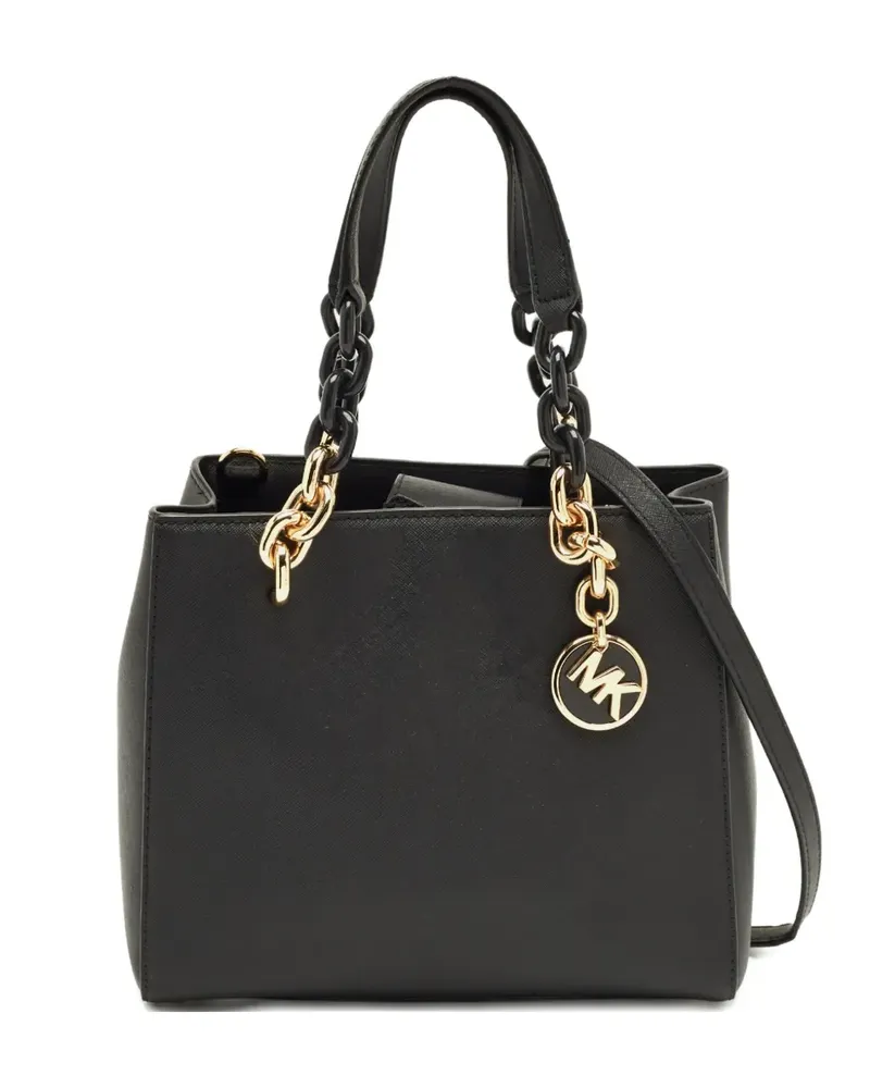Michael Kors mini Cynthia leather tote bag - Schwarz Schwarz