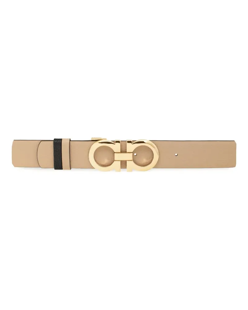 Ferragamo Wendbarer Gancini Gürtel - Nude Nude