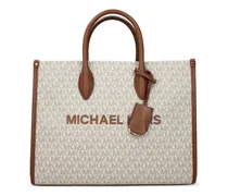 Tote Bag mit Monogramm-Print - Nude