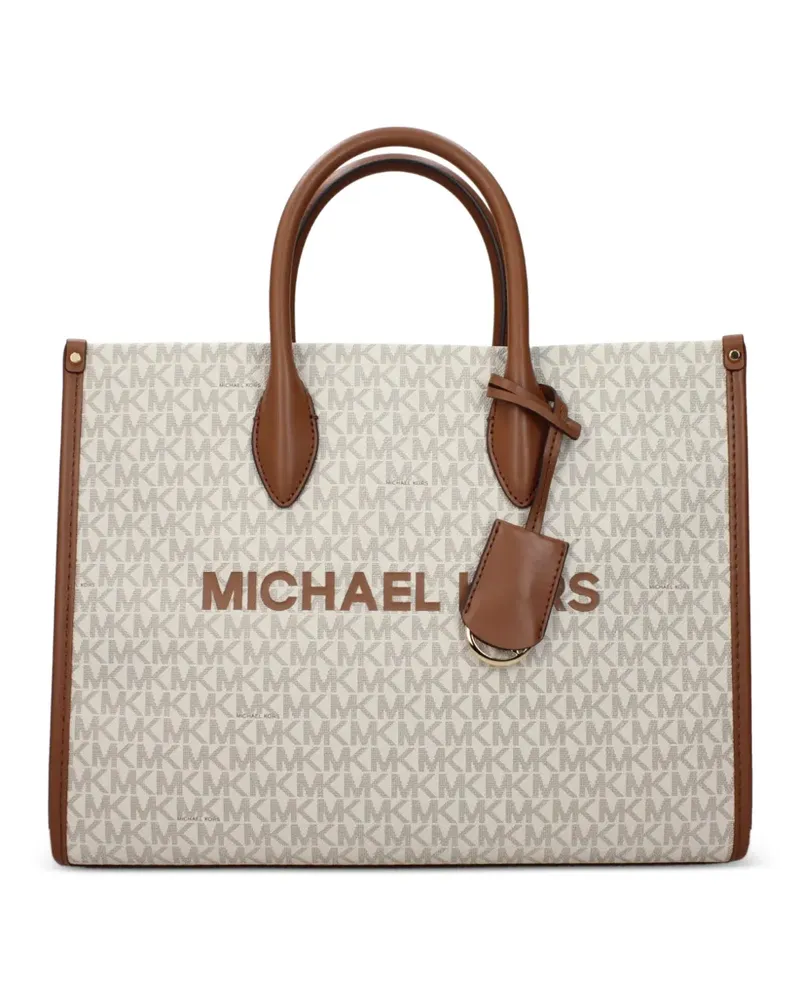 Michael Kors monogram-print logo-lettering tote bag - Nude Nude