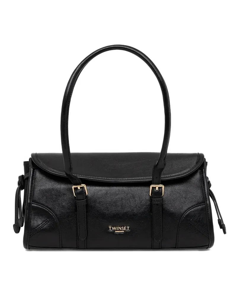 Twin-Set logo-lettering tote bag - Schwarz Schwarz