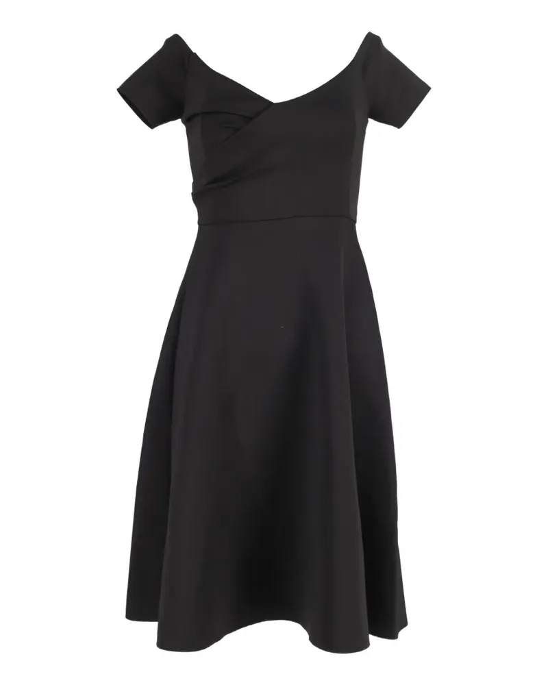 Saloni drop-shoulder midi dress - Schwarz Schwarz