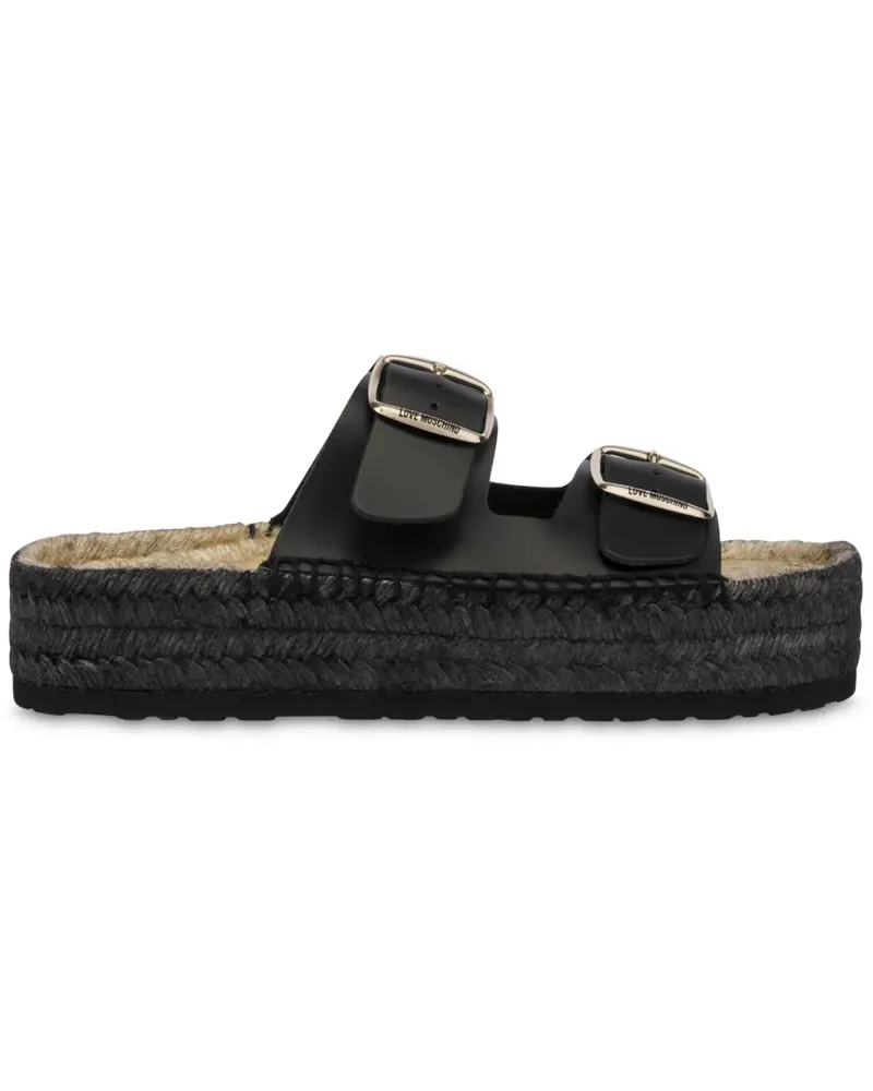 Moschino Espadrilles mit Schnalle - Schwarz Schwarz