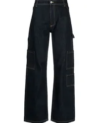 HALFBOY Gerade High-Rise-Jeans Blau