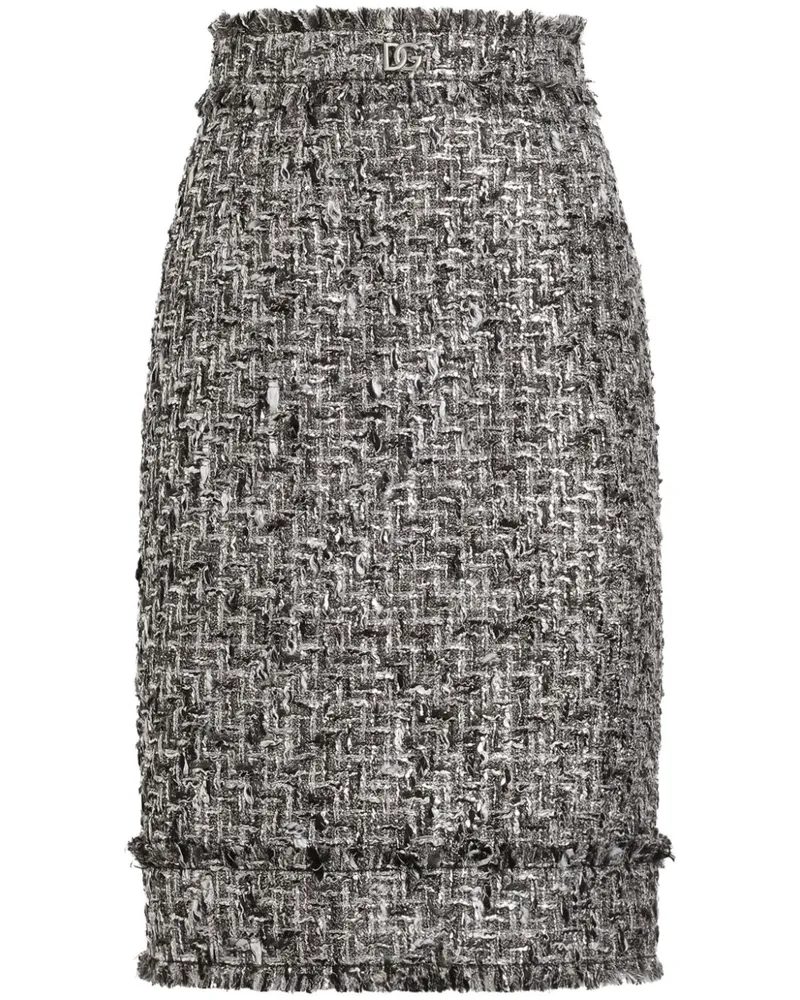 Dolce & Gabbana Rock aus Tweed - Grau Grau