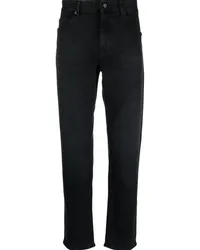 HUGO BOSS Halbhohe Tapered-Jeans Schwarz