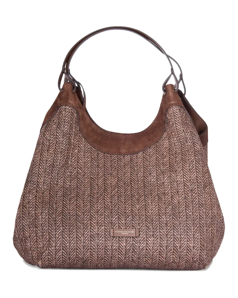 Gianni Chiarini Gemusterte Schultertasche - Braun Braun