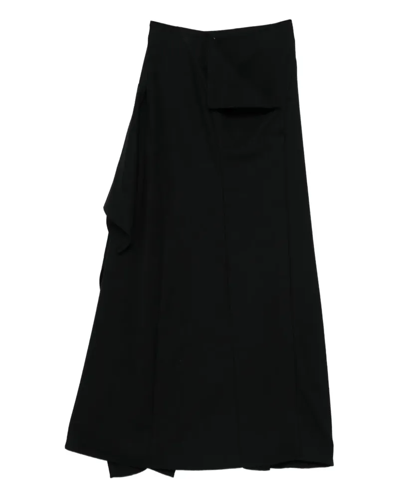 Yohji Yamamoto Rock mit Einsätzen - Schwarz Schwarz
