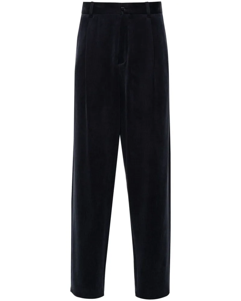 Giorgio Armani Gerade Jersey-Hose - Blau Blau