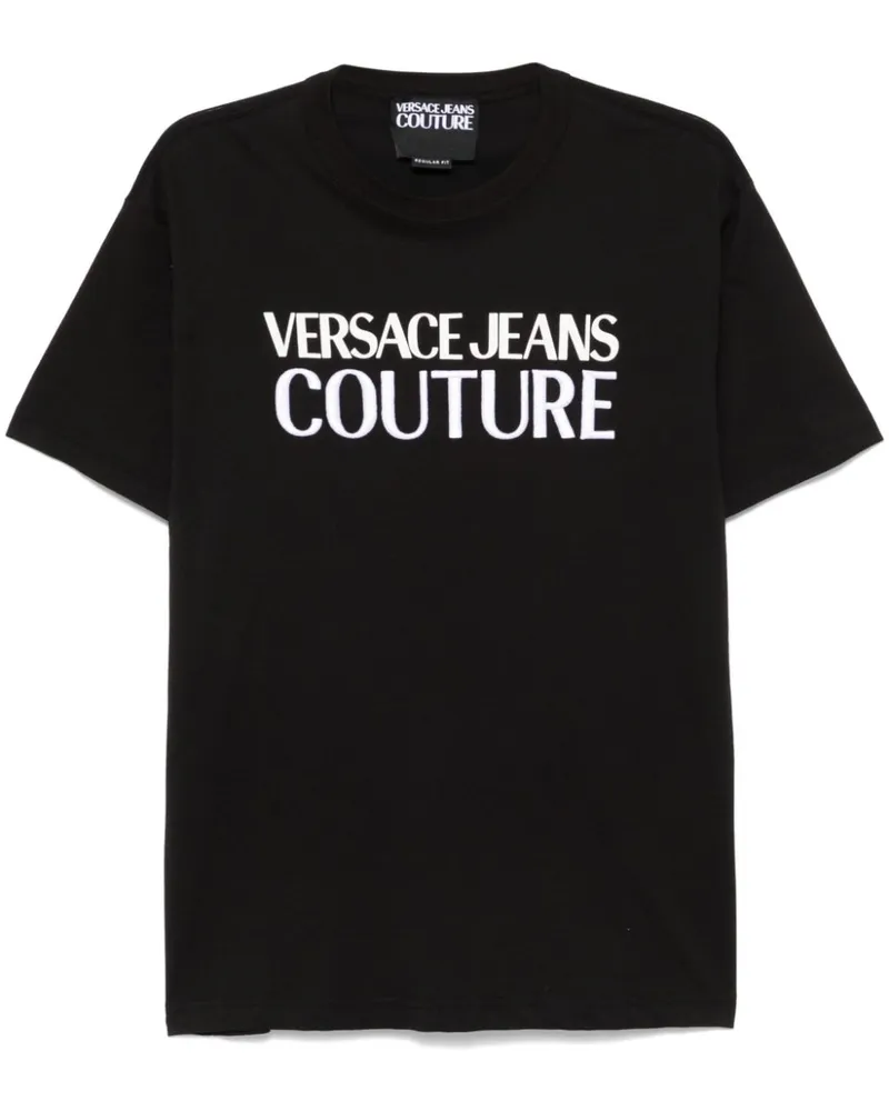 Versace Jeans T-Shirt mit Logo - Schwarz Schwarz