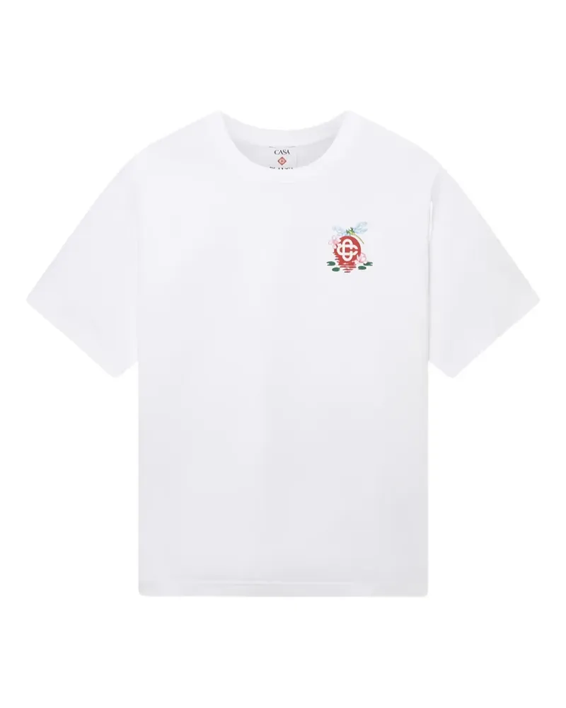 Casablanca Paris Dragonfly Floral T-Shirt - Weiß Weiß
