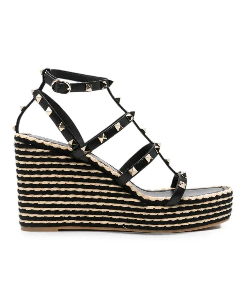Valentino Garavani rockstud wedge espadrilles - Schwarz Schwarz