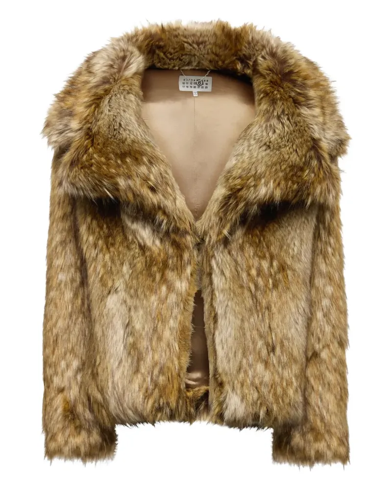 Maison Margiela Jacke aus Faux Fur - Braun Braun