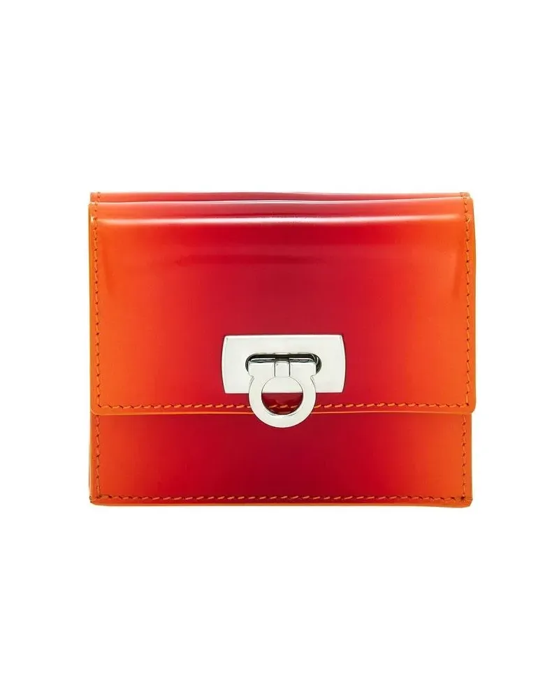 Ferragamo Portemonnaie mit Gancini-Verschluss - Orange Orange
