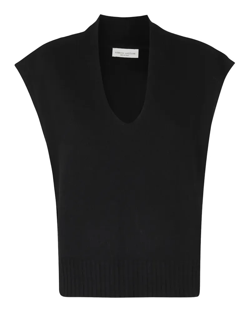 Roberto Collina knitted vest - Schwarz Schwarz